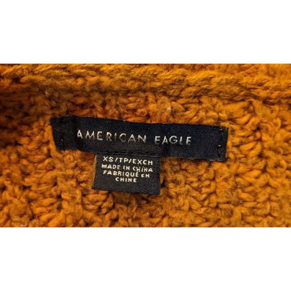 American Eagle Off the Shoulder Orange/Rust Sweater XS - Picture 6 of 6